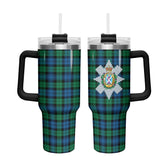 Black Watch Ancient Tartan Crest 40 oz Insulated Tumbler with Handle